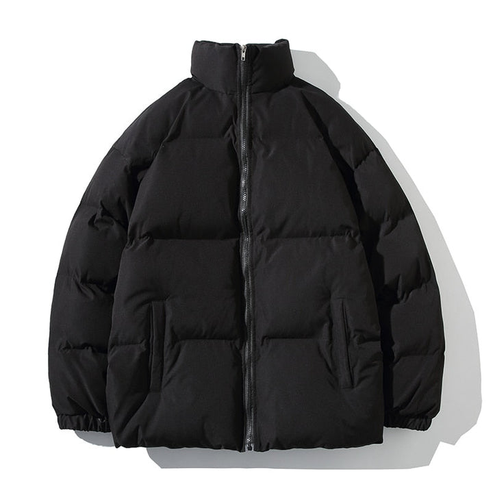 Piumino donna nero imbottito con collo alto
