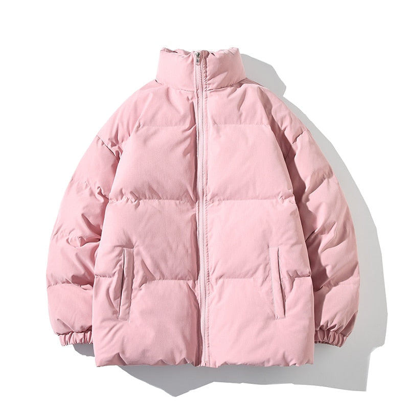 Piumino donna rosa imbottito con zip