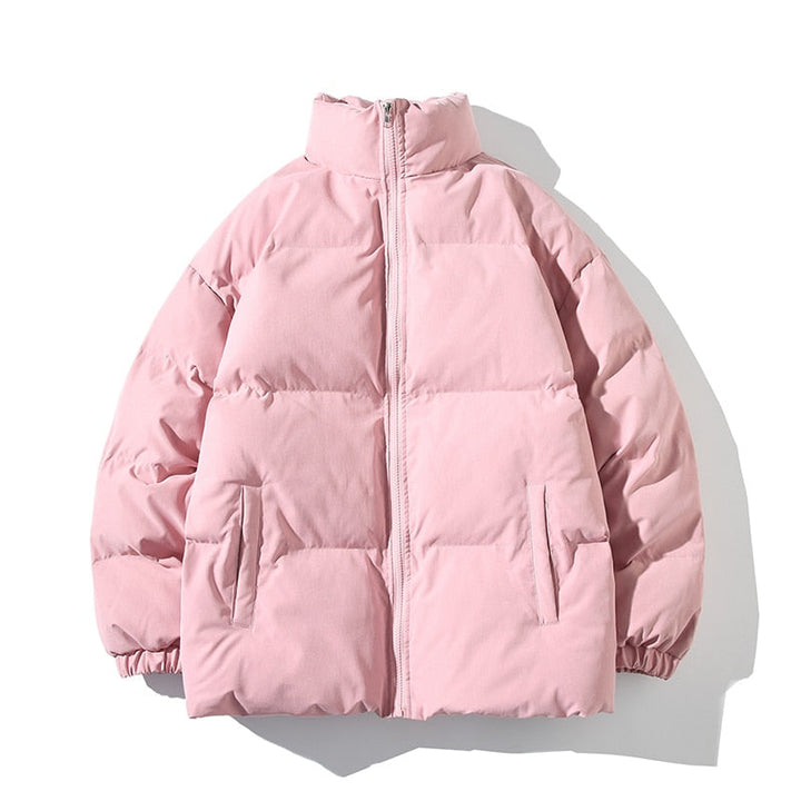 Piumino donna rosa imbottito con zip