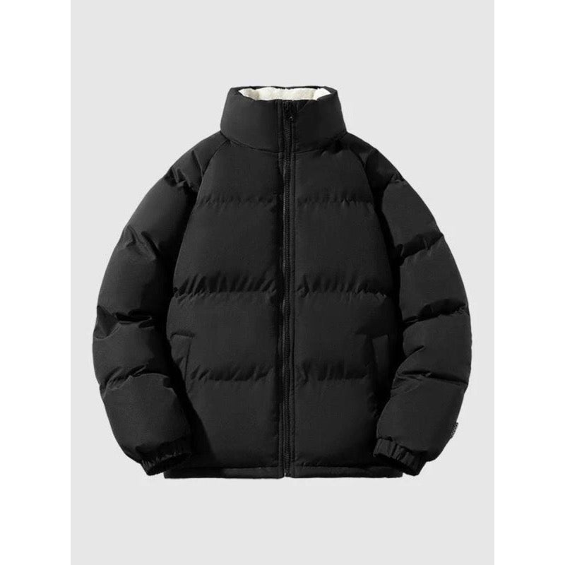 Piumino da uomo con fodera effetto sherpa – dettaglio 1