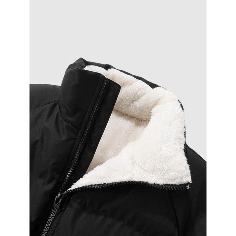 Piumino da uomo con fodera effetto sherpa – dettaglio 3