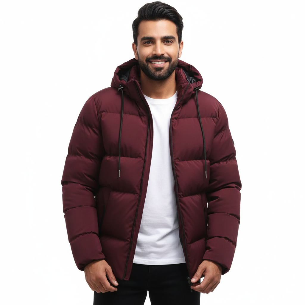 Piumino da Uomo con Cappuccio