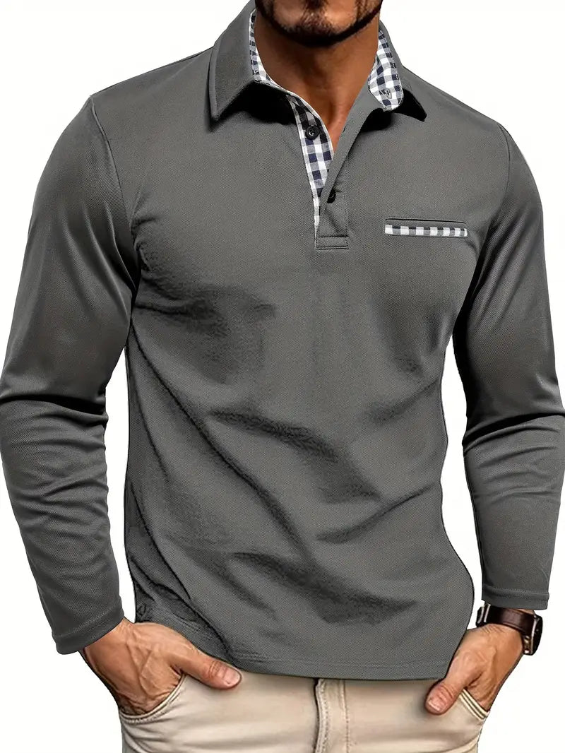 Herren-Poloshirt für kühle Tage