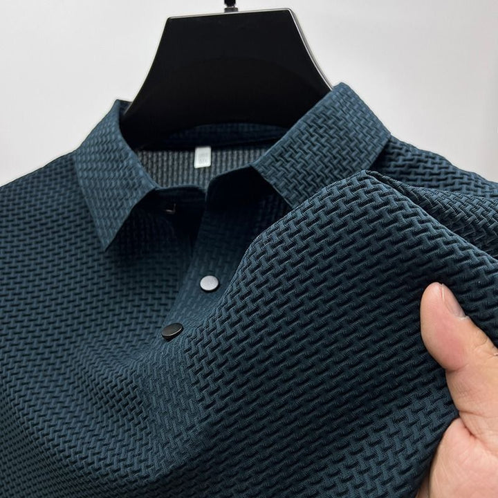 Polo da uomo con texture geometrica