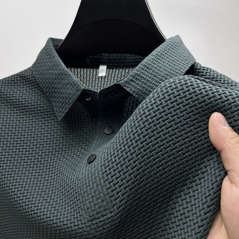 Polo da uomo con texture geometrica