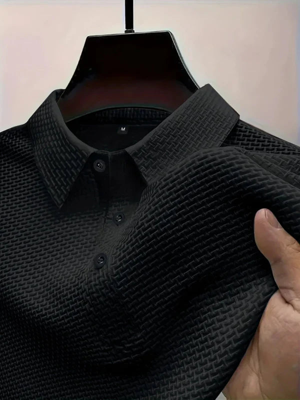 Polo da uomo con texture geometrica