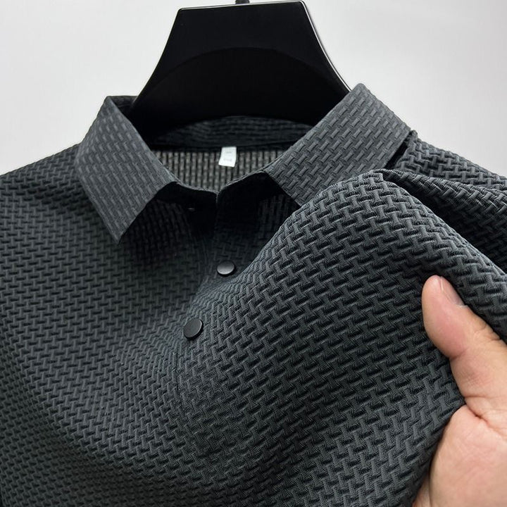 Polo da uomo con texture geometrica