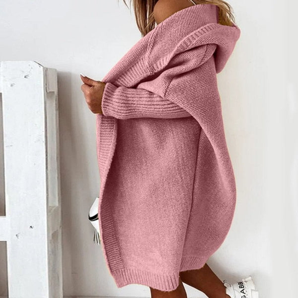 Poncho Donna Elegante a Collo Alto per Autunno