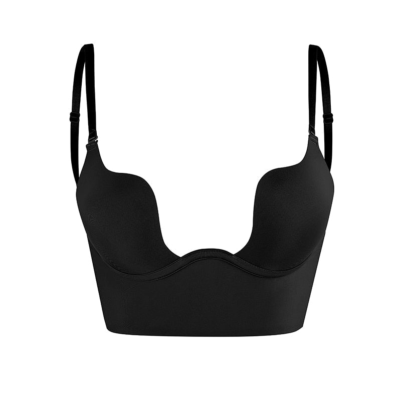 Reggiseno push up invisibile da donna con schiena scoperta