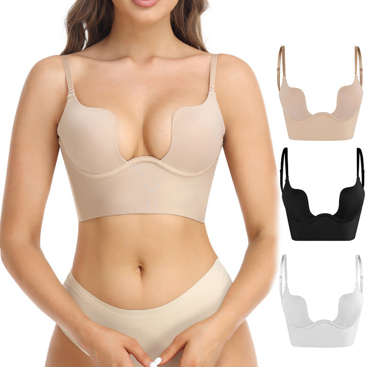 Reggiseno push up invisibile da donna con schiena scoperta