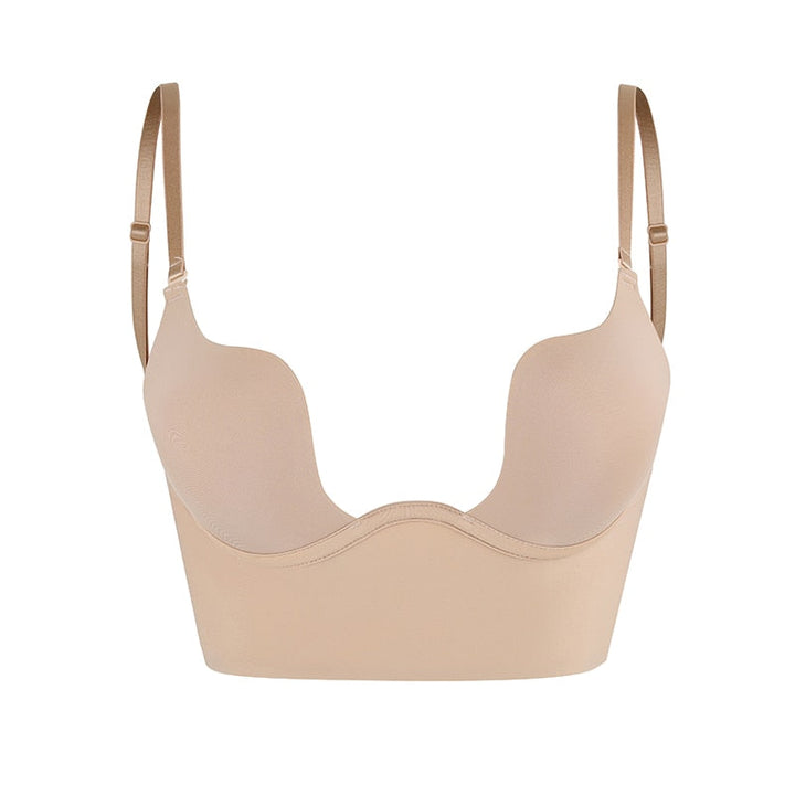 Reggiseno push up invisibile da donna con schiena scoperta