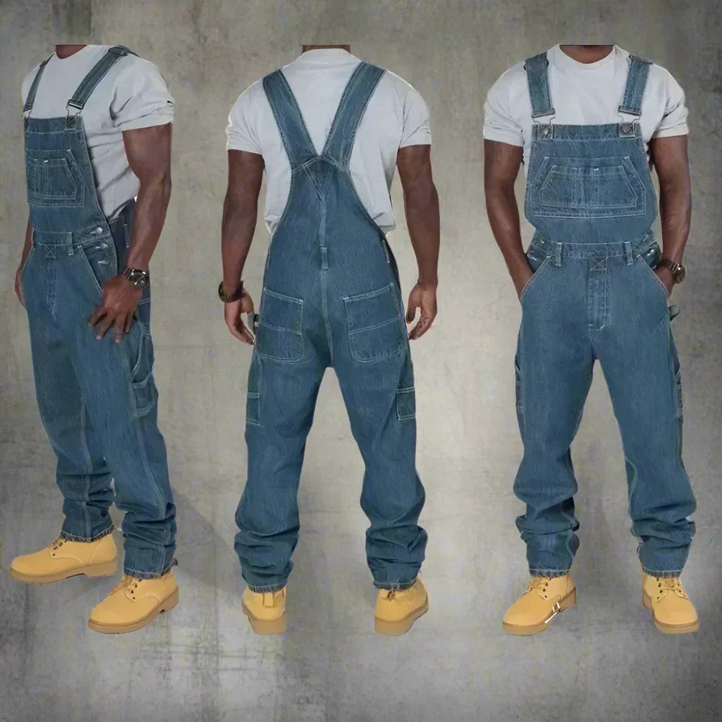 Salopette in denim da uomo per uso quotidiano