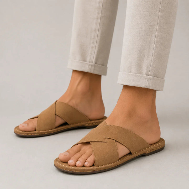 Sandali da donna con fasce incrociate 