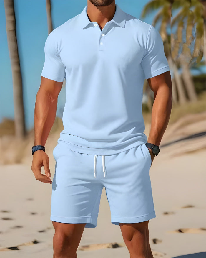 Set estivo da uomo con polo e pantaloncini
