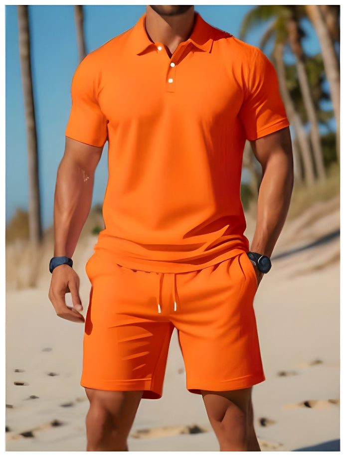 Set estivo da uomo con polo e pantaloncini