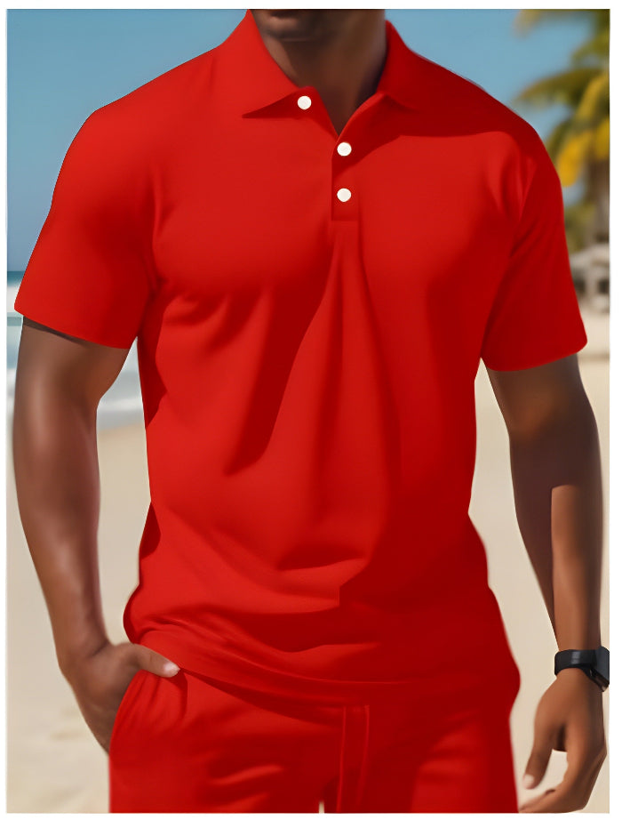 Set estivo da uomo con polo e pantaloncini