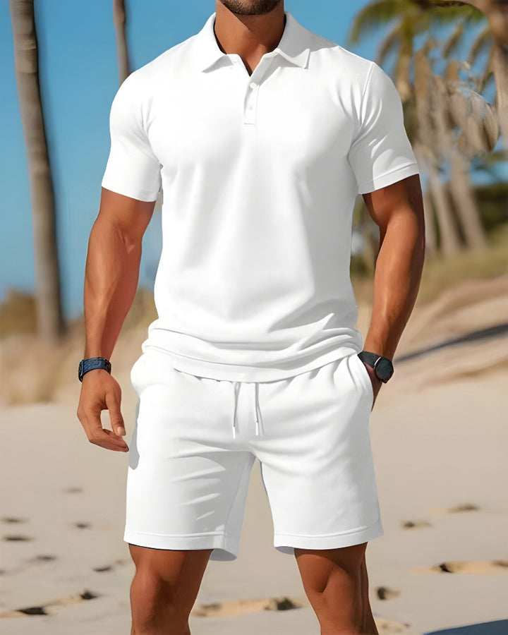 Set estivo da uomo con polo e pantaloncini