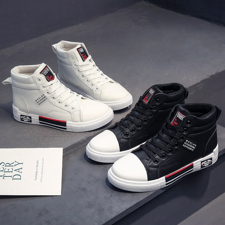 Sneakers alte da uomo con lacci per uso quotidiano