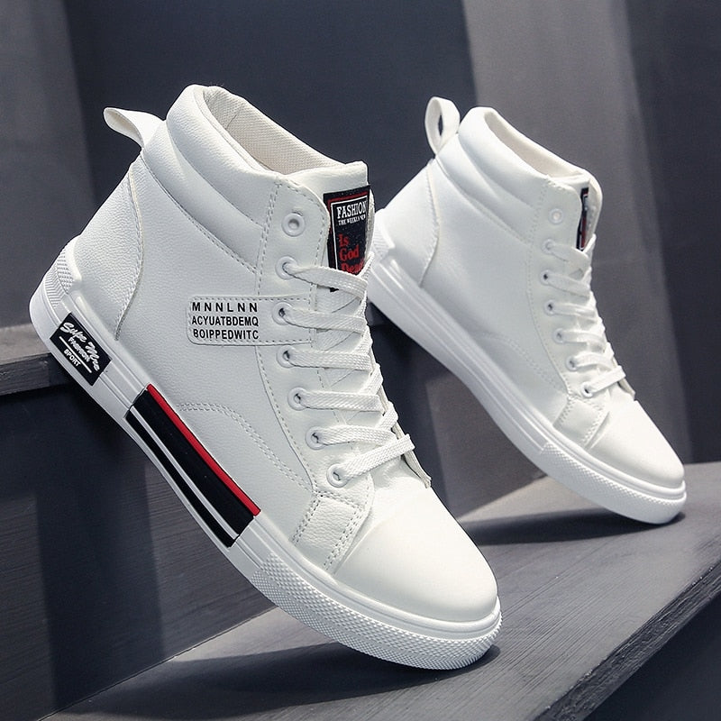 Sneakers alte da uomo con lacci per uso quotidiano 