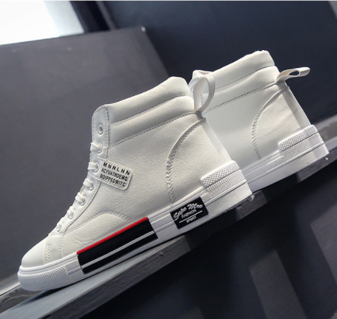 Sneakers alte da uomo con lacci per uso quotidiano