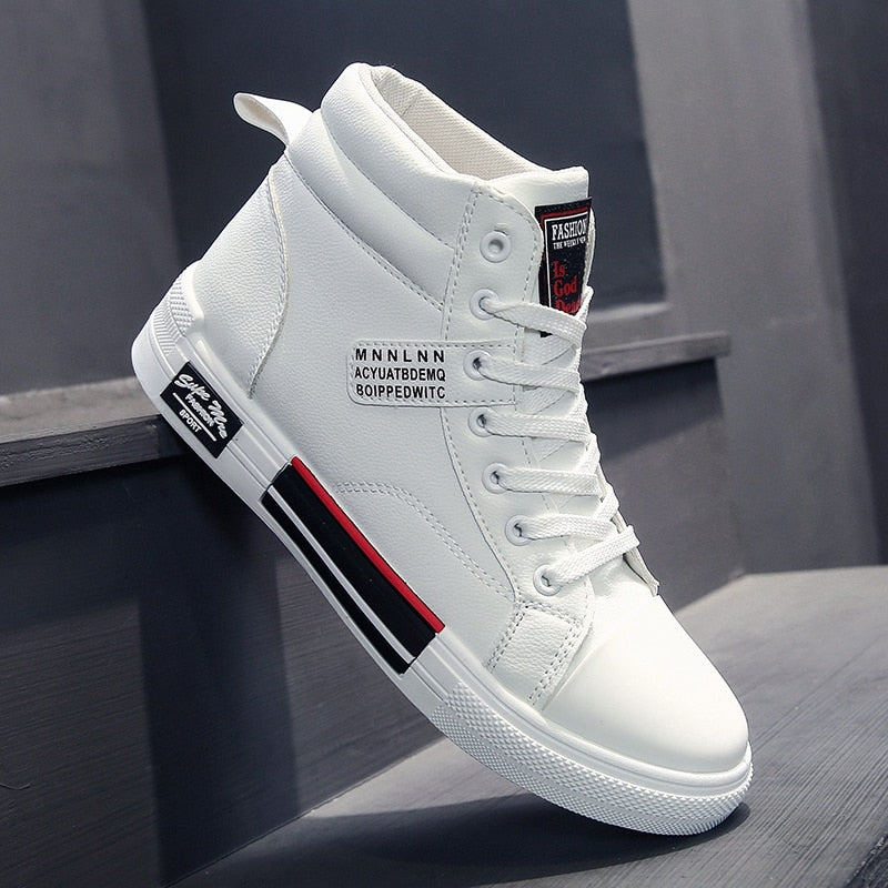 Sneakers alte da uomo con lacci per uso quotidiano