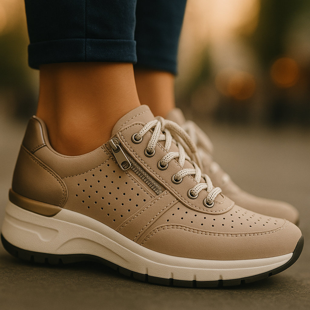 Sneakers da donna con lacci per uso quotidiano