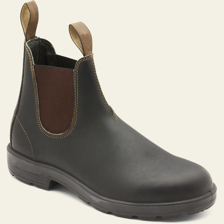 Stivaletti Chelsea uomo con suola scolpita marrone scuro