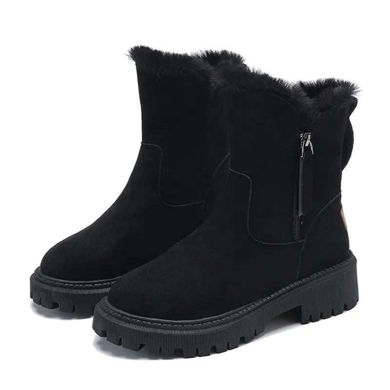 Stivaletti invernali donna foderati nero