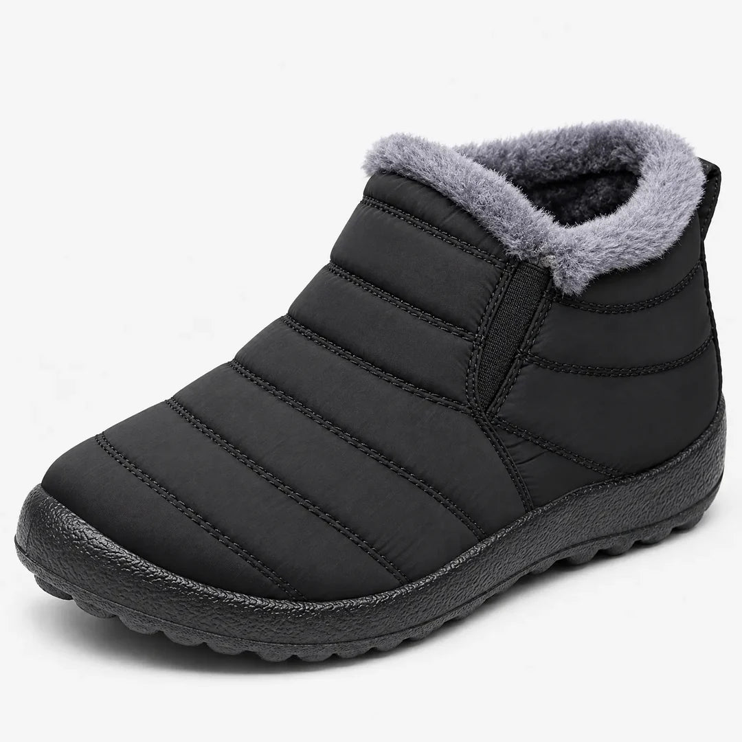 Stivaletti invernali donna senza lacci nero e bianco