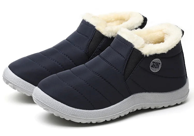 Stivaletto invernale donna nero con bordo bianco