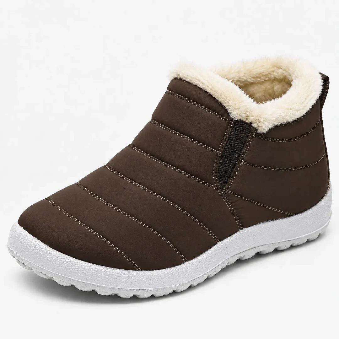 Stivaletti invernali donna senza lacci verde oliva