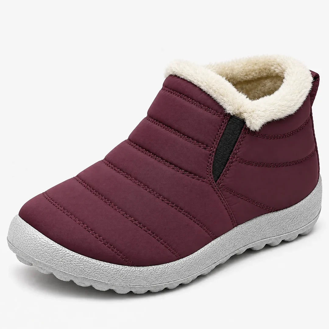 Stivaletti invernali donna senza lacci bordeaux