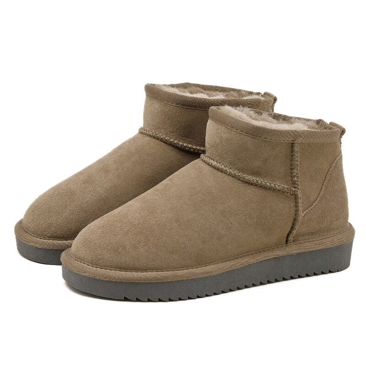 Stivaletti bassi foderati da donna in colore beige