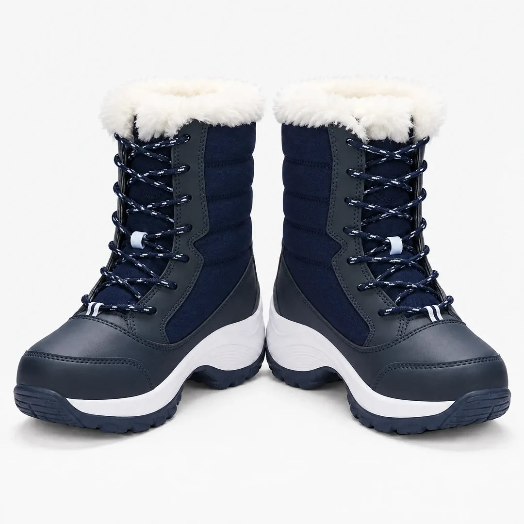 Stivali da neve donna stringati blu