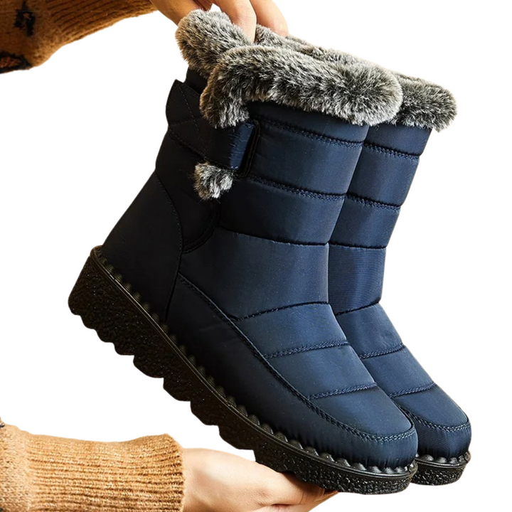 Stivali da neve donna blu – vista laterale