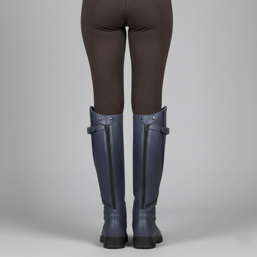 Stivali Alti da Donna con Fibbie Decorative Eleganti