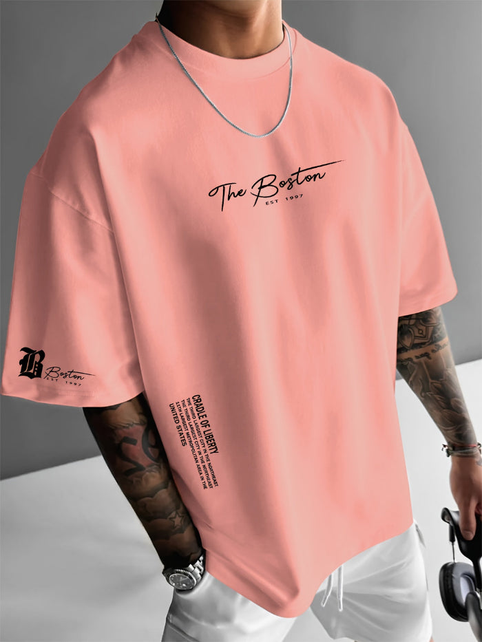 T-shirt oversize da uomo con stampa