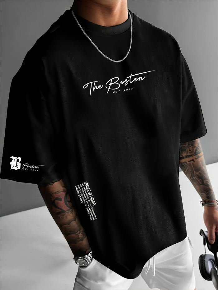 T-shirt oversize da uomo con stampa