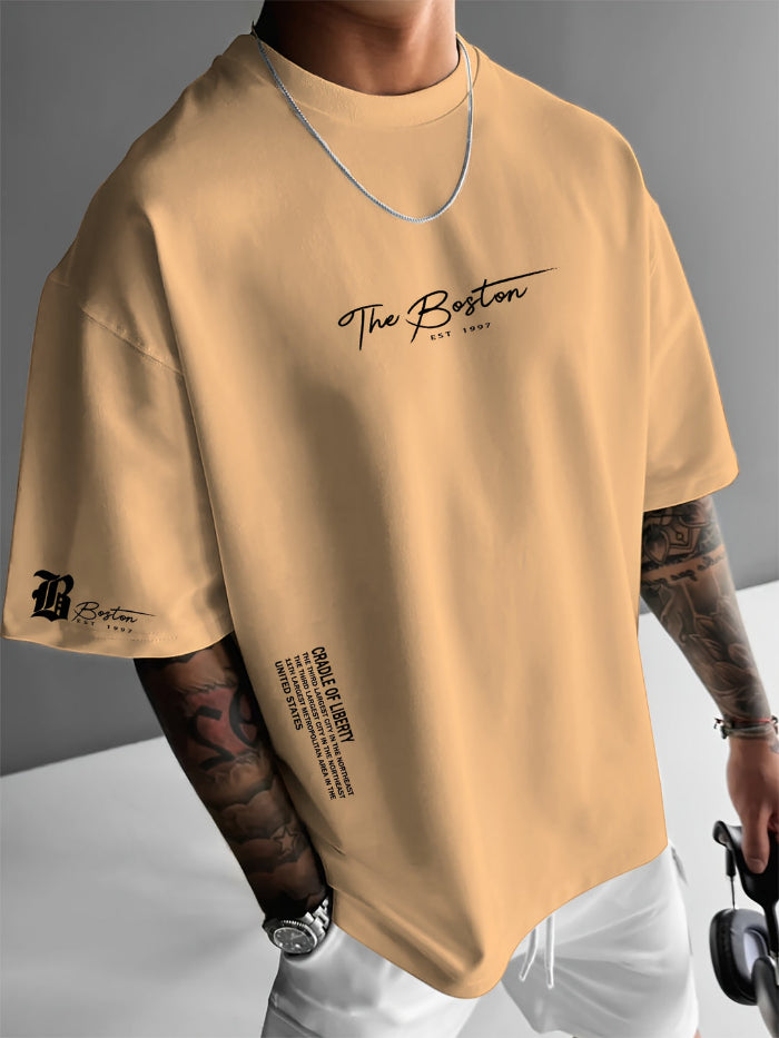 T-shirt oversize da uomo con stampa