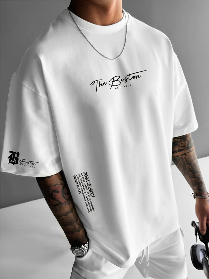 T-shirt oversize da uomo con stampa