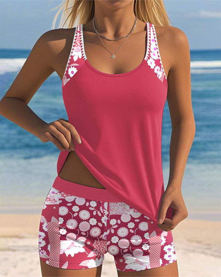 Tankini da donna con pantaloncini per l’estate