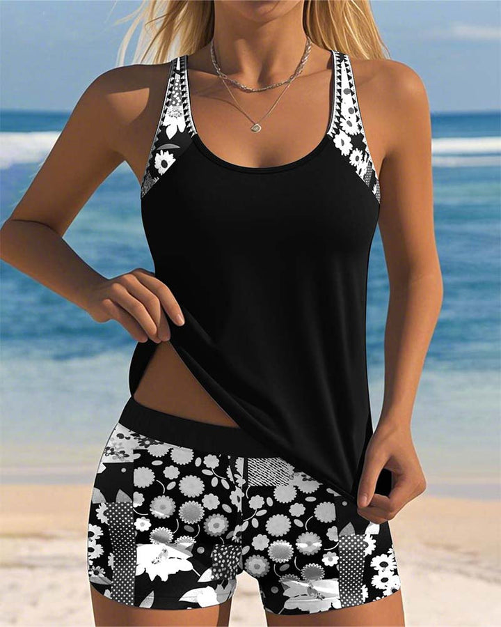 Tankini da donna con pantaloncini per l’estate