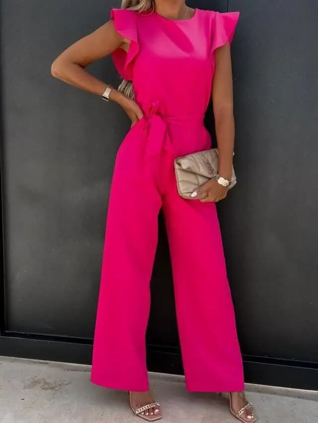 Tuta elegante da donna con cintura in vita