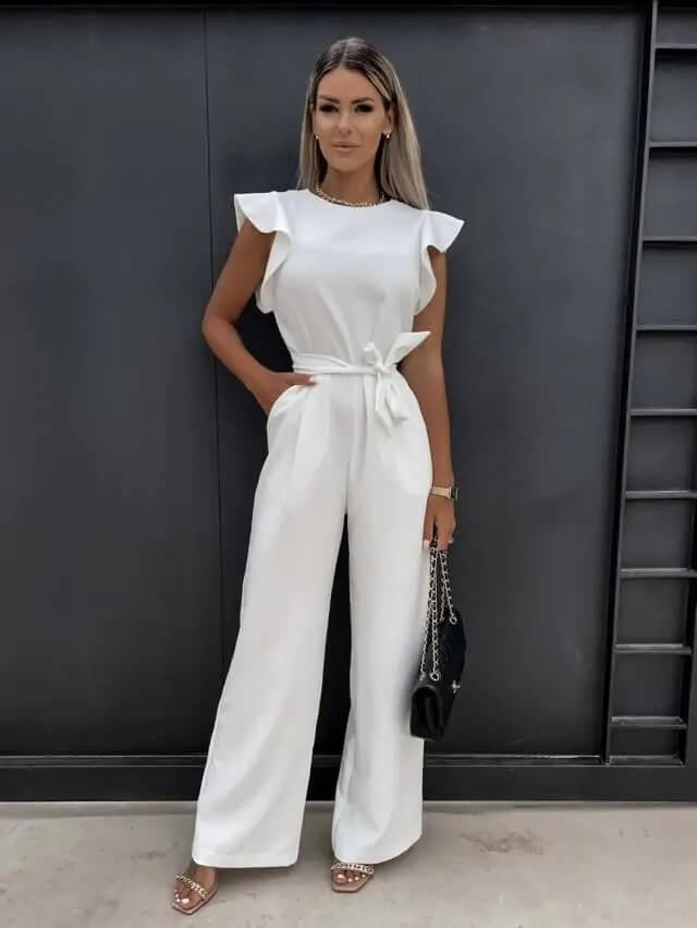 Tuta elegante da donna con cintura in vita