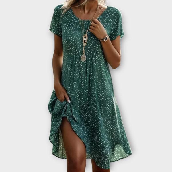 Vestito da donna a pois per tempo libero e estate