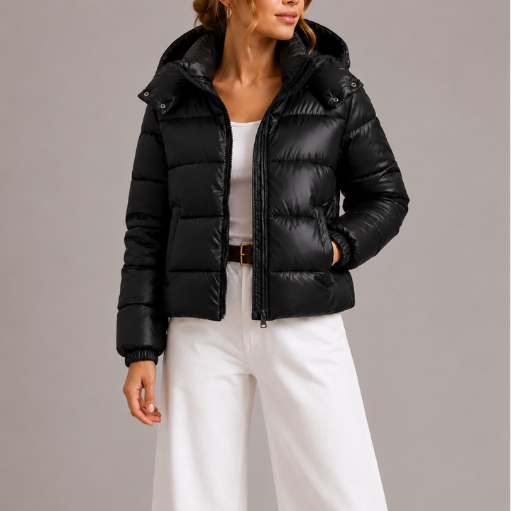 Damen-Winterjacke mit Kapuze für kalte Tage