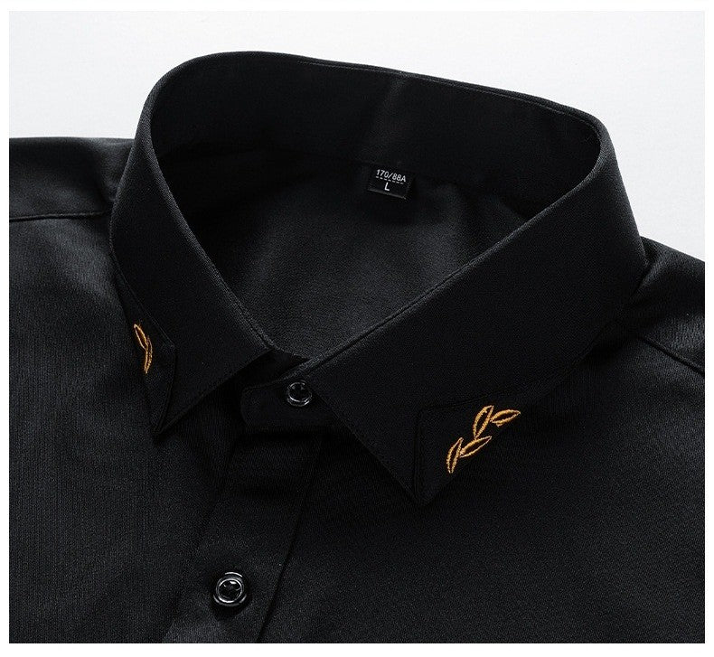 Camicia Uomo Elegante a Maniche Lunghe con Colletto
